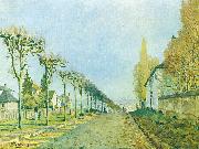 Alfred Sisley Weg der Maschine, bei Louveciennes oil painting